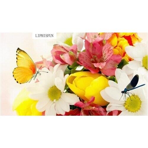 5d Diy Diamond Painting Cross Stitch Flower Resin Square Diamond Set Unfinish Decorative Full Diamond Embroidery Home Decoration