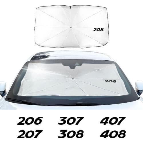 Car Front Windshield Parasol For Peugeot 206 207 307 308 508 407 408 2008 5008 Auto Flodable Sunshade Cover Visors Accessories