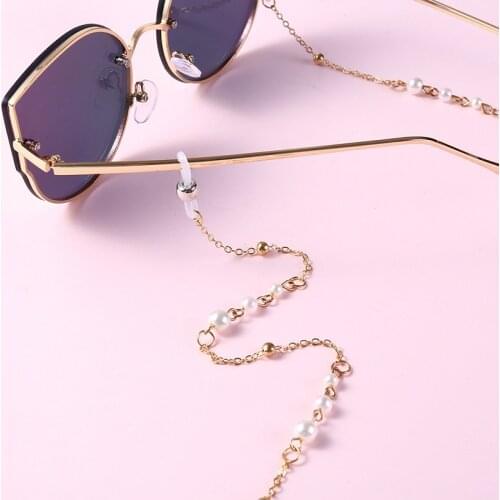 Fashion Eye Glasses Sunglasses Beading Chain Vintage Eyeglass Holder Lanyard Necklace Sunglasses Lanyard Strap Length 70cm