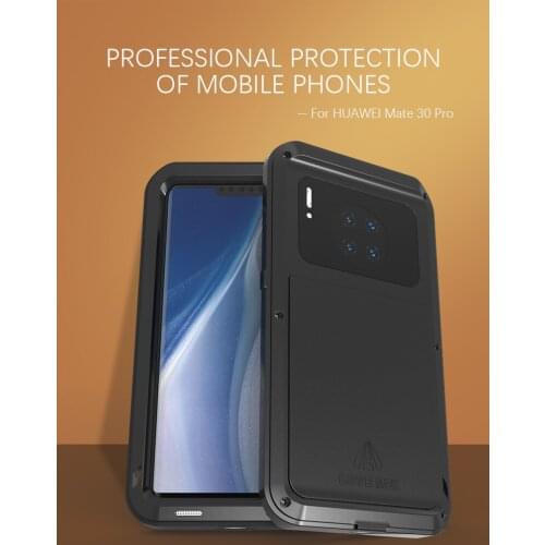 For Huawei Mate 30 Pro Case Love Mei Metal Aluminum + Hybrid Silicon Shockproof Dirtproof Armor Case For Huawei Mate 30 Pro Case