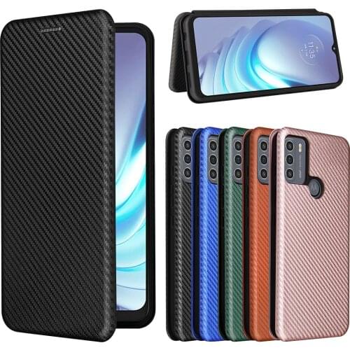 For Motorola Moto G50 G10 G30 Case Carbon Fiber Flip Leather Case For Moto G50 G10 Power G 10 G10Power Case Cover