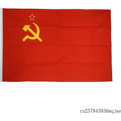 50pcs USSR Flags CCCP Union Of Soviet Flags Red Revolution Socialist Republics Flag Banner 90*150cm
