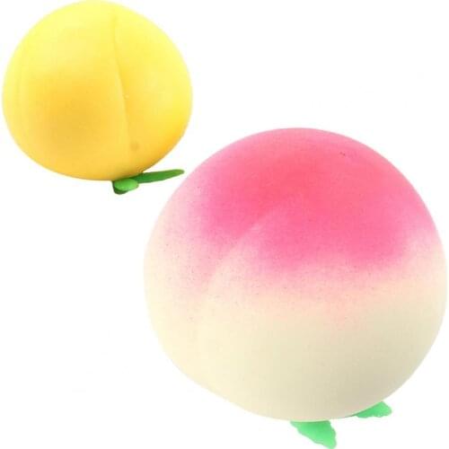 Squeeze Toy High Simulation Stretchable Decorative Props Toddler Student Peach Squeezing Unzip Decompression Toys Quick Recovery