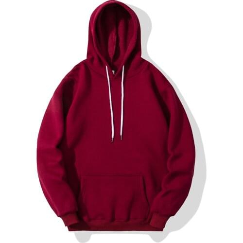 Quality Brand Men Hoodie 2020 Autumn winter Hip Hop Streetwear Pullover Sweatshirts Hoodies Mens women Solid Color Hoodie Tops