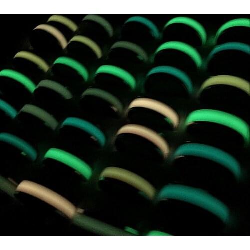 NEW 100pcs Rings Glow in The Dark Luminous Mens Womens unisex Stainless Steel Party gift for friend Jewelry Wholesale Bulk Lots
