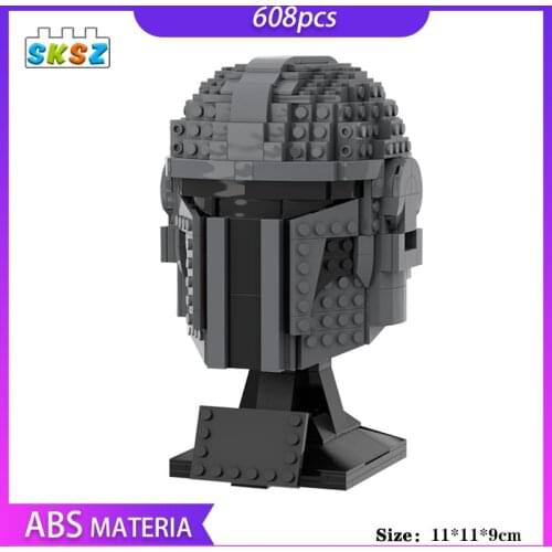 Space movie Series star protagonist simulation helmet Diy Building Blocks Brick Kid Education toy Collection children Xmas gift