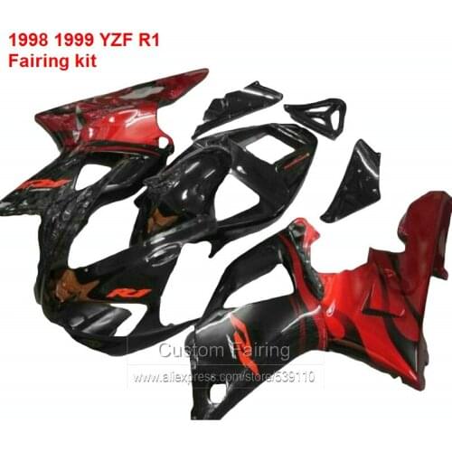 Red Body kit For YAMAHA YZF R1 98 99 ( MetaHYic custom ) Fairings 1998 1999 Abs Fairing kit HY45