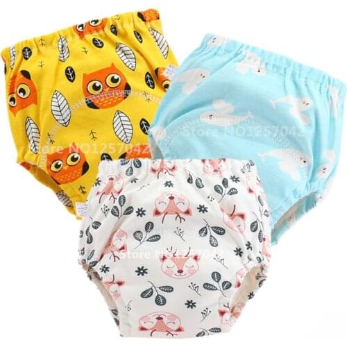 Cute Baby Diapers Reusable Nappies Cloth Diaper Washable Infants Children Baby Cotton Training Pants Panties Nappy