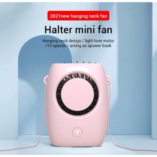 Mini Portable Handheld Neck Fan USB Rechargeable Silent Cooling Fans 3 Speeds Adjustable Waist Fan Outdoor Travel Air Cooler