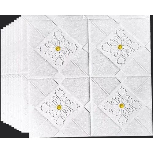 3D Wall Stickers Roof Wallpaper TV Wall Bedroom Ceiling Foam Wall Stickers Waterproof For Living Kids Room Decoration