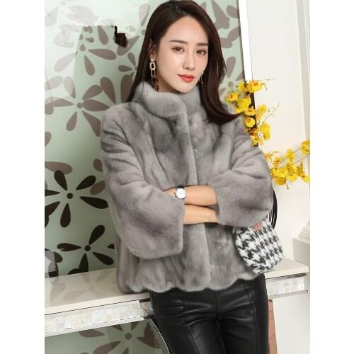 Real Mink Coat 2020 Winter Jacket Natural Luxury Full Pelt Fur Jackets for Women Elegant Short Coats MY3868