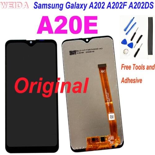 Original LCD For Samsung Galaxy A20E A202 A202F A202DS LCD Screen Touch Digitizer Assembly Replacement for Samsung A202 Display