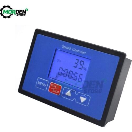 12V 24V 36V 48V LCD Smart Digital Display 0~100% Tachometer 30A PWM DC Motor Speed Controller Timing Remote Control