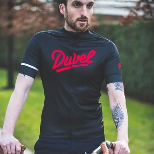NEW Summer black DUVEL beer Cycling Jerseys Short Sleeve Shirts Men Bicycle Clothing Maillot Ropa Ciclismo Racing Bike Clothes