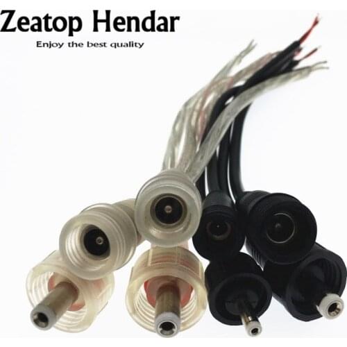 1Pair 3.5*1.35mm / 2.1*5.5mm DC Waterproof Power Plug Male&Female Adatper with 20CM 22AWG 2Pin Wire for 12V RGB LED Strip Light