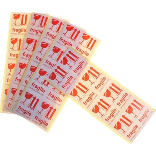 40pcs of Self-adhesive Shipping Label Stickers Fragile Handle With Care Warning Label Sticker
