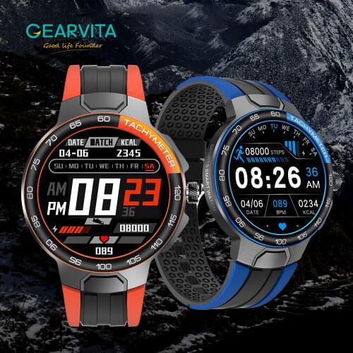 E15 Smart Watch Men Sports Watches IP68 Waterproof GPS Track Heart Rate Blood Pressure Weather Smartwatch PK P8 GT2