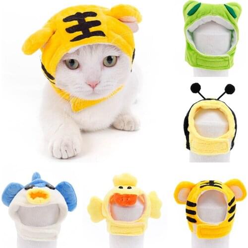 Dog cap Cat Headgear Cute Cotton Pet Hats Animals Shapes Adjustable Cosplay Accessories Headwears outfit For Puppy hat summer