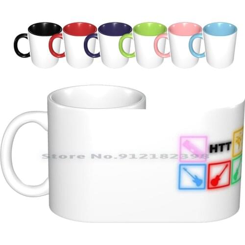 K-On!-Htt Instruments Logo Ceramic Mugs Coffee Cups Milk Tea Mug K On Htt Instruments Houkago Tea Time Anime Creative Trending