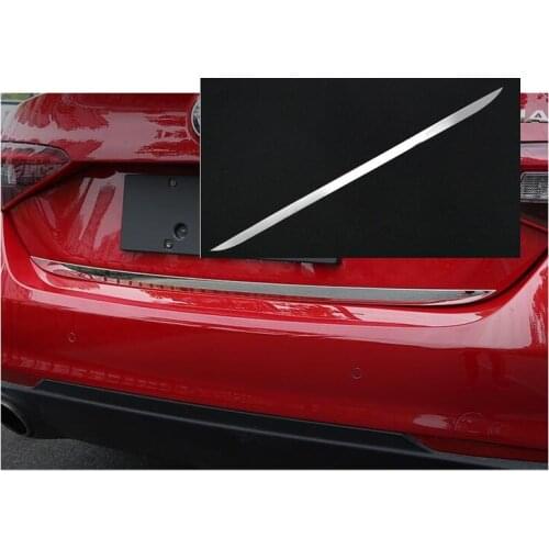 For Alfa Romeo Giulia Stainless Steel Car Rear Tail Trunk Lid Cover Trim Molding Garnish accessories 2017