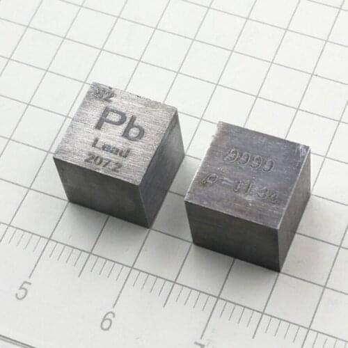 Lead Pb Periodic Table Cube 99.99% Pure Length 10mm Weight 11.3g