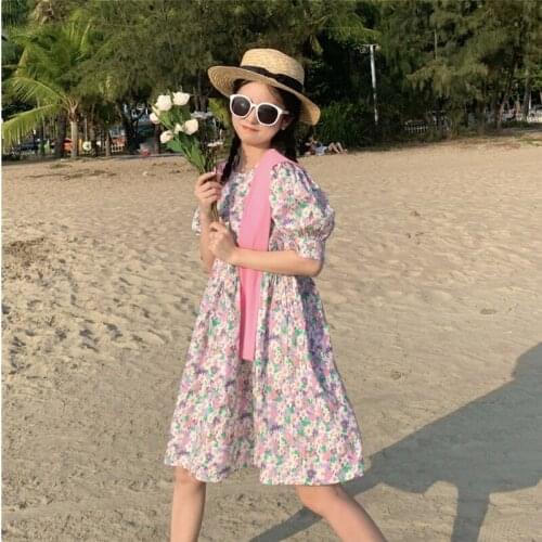 Summer fashion womens small floral dress 2021 new French gentle temperament small first love