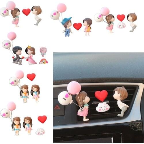 Cartoon Boy Girl Car Air Freshener Holder Creative Perfume Clip Automotive Interior Trim for Air Environment Fresher