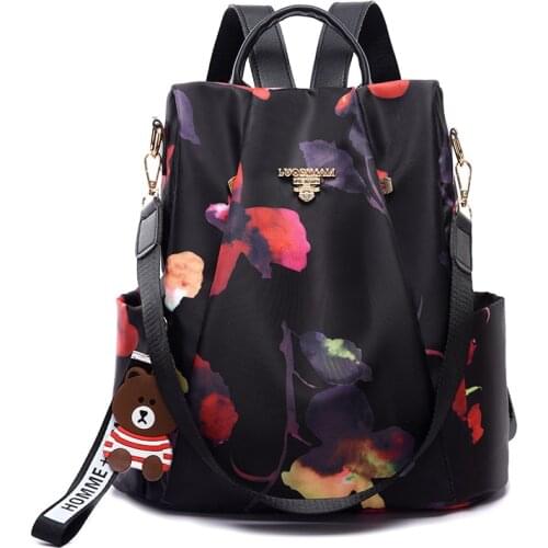 New Backpack Women Oxford Printed Bagpack Casual Anti Theft Backpack for Teenager Girls Schoolbag 2019 Sac A Dos mochila mujer