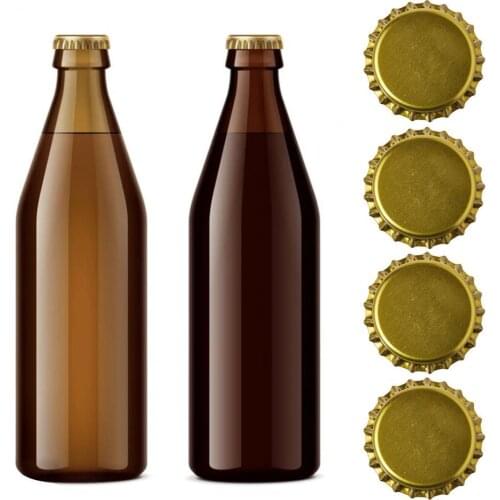 Practical 100Pcs Excellent Sturdy Beer Bottle Caps Lightweight Craft Caps Polishing Surface for Club