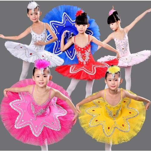 Professional Custom Girls Swan Lake Ballet Ballet Tutu Costume Ballet Clothing For Girls Pancake Tutu Dress