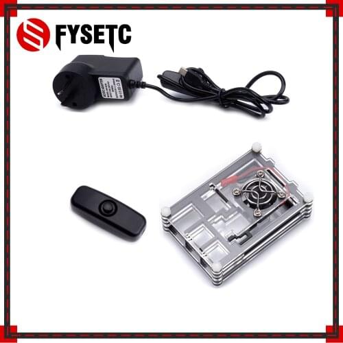 Raspberry Pi 3B+ Case 9 Layers Black Acrylic Box Case + 5V 2.5A Power Adapter EU US UK AU Plug for Raspberry Pi 3