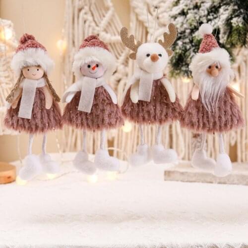 Christmas gift 2021 Christmas Decoration for Home Santa Claus Angel Pendant Doll Christmas Ornaments New Year 2022 Navidad 2021