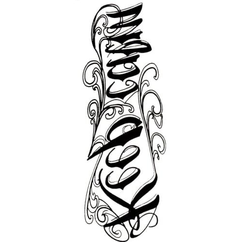 Waterproof PunkTemporary Tatto For Women Men Arm Sticker Sleeve Body Tattoo Shoulder Tattoos