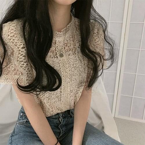 VOOCIEC Openwork Blouses
