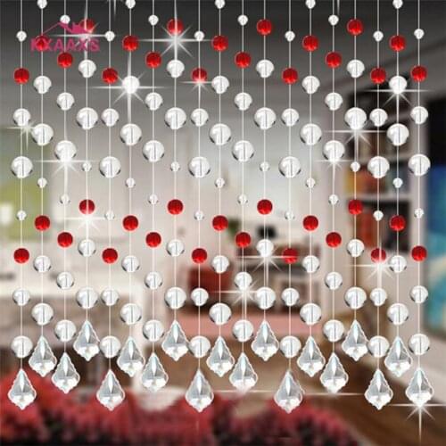 Crystal Glass Bead Curtain Luxury Living Room Bedroom Window Door Wedding Backdrop Decoration Drop Shipping
