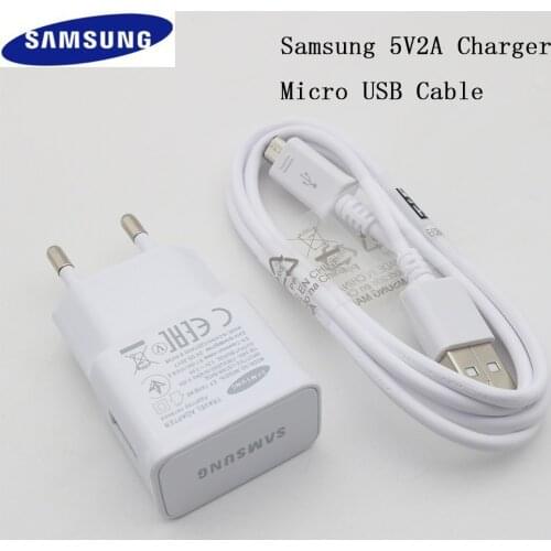 Samsung Charger EU Plug Travel Adapter 5V 2A Charge Micro USB Cable For Galaxy S7 S6 Edge J3 J5 J7 A3 A5 A7 2016 A10 Note 5 4