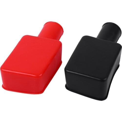 1Pair Car Battery Terminal Insulation Clamp Clips Protection Protector Sleeve Covers PVC Car Accessories Batteries Automobiles