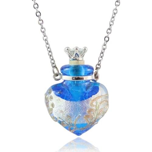 1PC Glass Bottle Vial Pendants Pet Hair Locket Urn Necklace For Ash Necklace Memorial Jewelry
