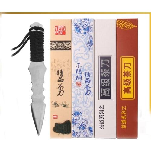 1 PCS Puerh tea Knife needle Puer knife cone stainless steel metal insert tea set thickening puer knife tea YH-460996