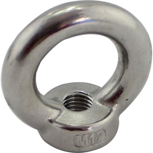10Pcs DIN582 M6 M8 304 Stainless Steel Marine Lifting Eye Nut Ring Nut Thread
