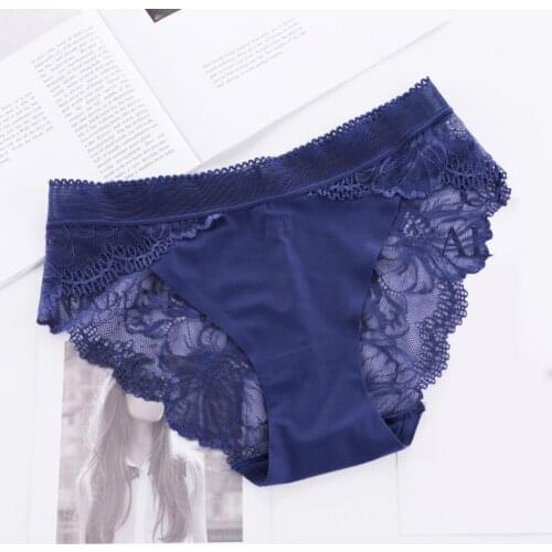 2Pcs Womens Briefs Sexy Panties Women Lace Patchwork Seamless Women Panties