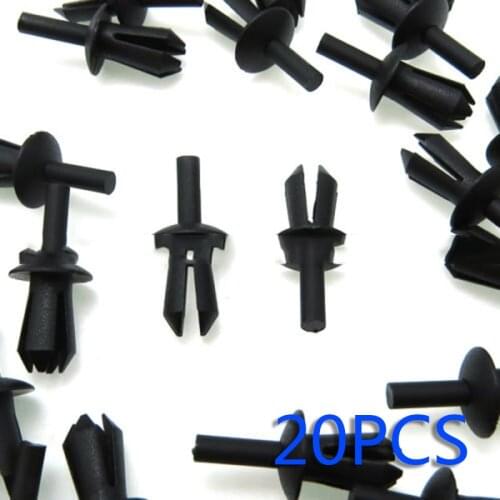 20pcs Fender Liner Rivet Expanding Clip For BMW E12 E28 E30 E34 E36 E39 E46 E60 E6 Black Trim Clips Car Rivets Clips