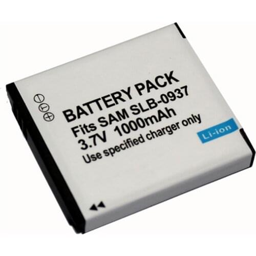 3.7v 1000mAh SLB-0937 SLB 0937 Rechargeable Digital Camera Battery For Samsung L730 L830 i8 NV33 NV4