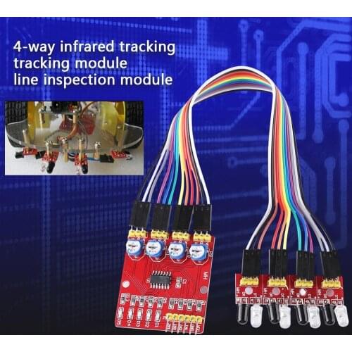 4-channel Infrared Tracking Module Set Smart Car Obstacle Avoidance PCB Reflection Sensor