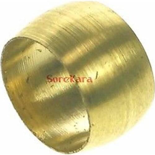 50pcs LOT 50 Brass Fit Compression Sleeve Fitting Sleeve Ferrule Ring for 6mm O/D Tube