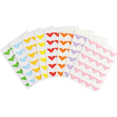 6 Sheets DIY Candy Colors Corner Cute Paper Stickers For Photo Album Excellent Handwork Frame Albums Decoration Scrapbooking