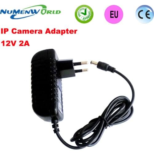 Hot 12V2A good quality Power supply adapter EU European plug for CCTV camera IP camera and DVR,AC100-240V to DC12V2A Converter
