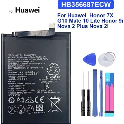 HB356687ECW Battery For Hua wei Nova 2 Plus Nova 2i Honor 9i Honor9i Huawei G10 Mate 10 Lite For Huawei Honor 7X with Track Code