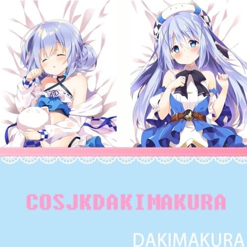 Anime Dakimakura Is the order a rabbit? Kafuu Chino HD Print Pillowcase Body Hugging Pillow Cover Case Room Bedding Cosplay Gift