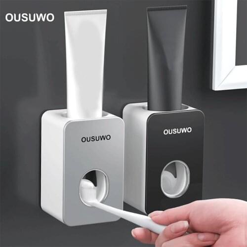 Automatic toothbrush holder home wall-mounted plastic toothpaste squeezer banyo aksesuarlari дозатор для зубной пасты